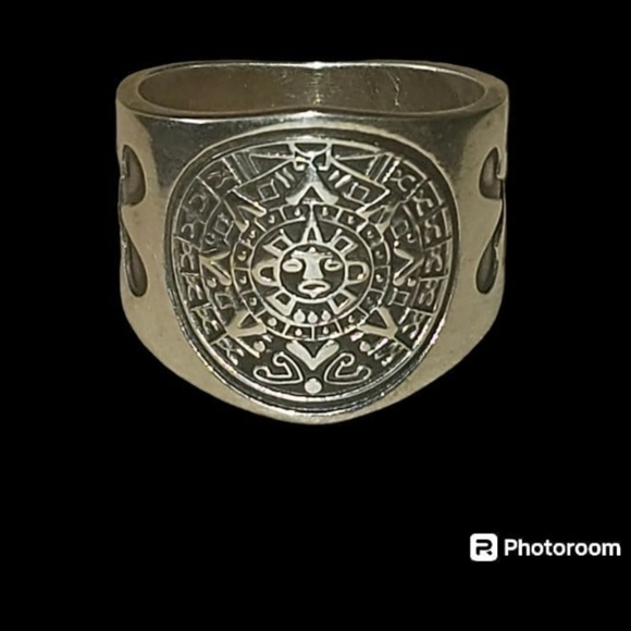 Authentic 925 Vintage Signed Mexico Sterling Silver Ring size 7 - Picture 2 of 6